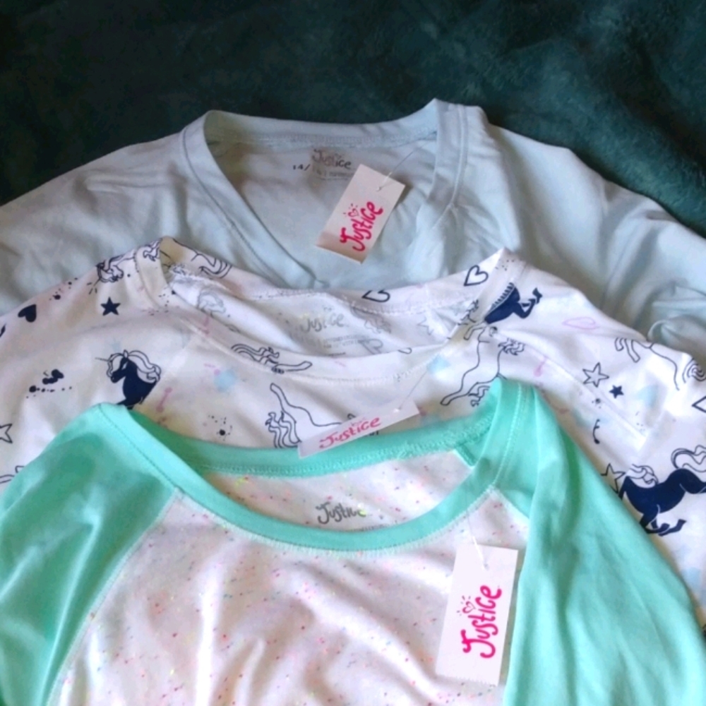 3 pack long sleeve tee - Justice